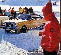 Der GS erschien genau passend, um damit in den Winterurlaub zu fahren. Nach Zuers am Arlberg z.B. - wie hier auf dem Kalenderbild aus 1968.